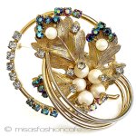 パールＲＳ金葉ブローチ