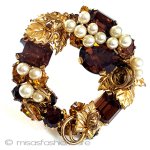 Austriaオーストリア刻印 RSパール葡萄ブローチ