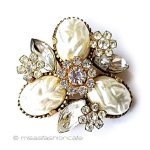 ヴィンテージジュエリー バロックパール花ブローチ ヴィンテージジュエリー バロックパール花ブローチ