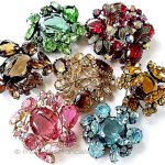 Regencyリージェンシー クリスタルの花 ブローチ Regencyリージェンシー クリスタルの花 ブローチ