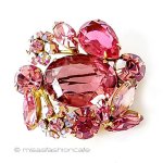 Regencyリージェンシー クリスタルお花ブローチ