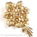 BOUCHER　ブローチ スミレの花束　ブーケ