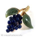 SWOBODAスワボダ 天然石の葡萄 ブローチ SWOBODAスワボダ 天然石の葡萄 ブローチ