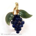 SWOBODAスワボダ 天然石の葡萄 ブローチ SWOBODAスワボダ 天然石の葡萄 ブローチ
