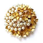 ヴィンテージブローチ パールRSのお花ブーケ