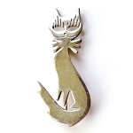 アンティークジュエリー 銀製925シルバーの猫 アンティークジュエリー 銀製925シルバーの猫