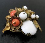 スタンレーハグラー刻印 Hagler NYC 花ブローチ