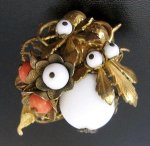 スタンレーハグラー刻印 Hagler NYC 花ブローチ