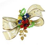 Coroコロ・ペガサス お花りぼんブローチ