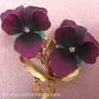 （画像用） ヴィンテージジュエリー パンジーすみれブローチ