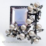 アートグラス　ブローチ