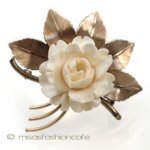 象牙アイボリー 12Kgf Winardローズブローチ
