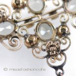 本真珠・天然石・12Kgf アンティーク ブローチ