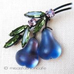 Austria オーストリア製 ペアーフルーツ　ブローチ