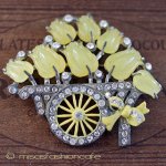 アンティークジュエリー チューリップの花ブローチ アンティークジュエリー チューリップの花ブローチ