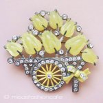 アンティークジュエリー チューリップの花ブローチ アンティークジュエリー チューリップの花ブローチ