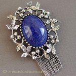 Goldette ブローチ 　ラピス＆フリンジ