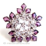 チェコ製ガラス ブローチ