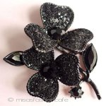 Blackすみれの花 ブローチ Blackすみれの花 ブローチ