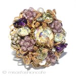 Ｄｅ　Ｍａｒｉｏ　ＮＹＣ刻印　 デマリオ　花ブローチ