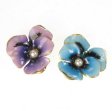 （画像用） パンジー・すみれの花 ブローチ2点セット