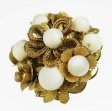 （画像用） マザーオブパールのお花 フラワーブーケブローチ　