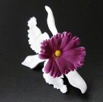 アヤメのお花ブローチ