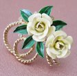 （画像用） クラウンTrifari　 　ローズ・ブローチ