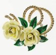 （画像用） クラウンTrifari　 　ローズ・ブローチ