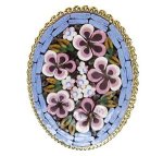 イタリア製モザイクブローチ