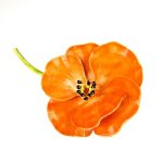 Original By Robert ポピーのお花ブローチ