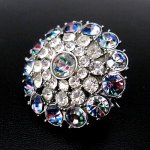 アイリス ガラス ブローチ