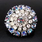 アイリス ガラス ブローチ