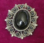 アンティーク フローラル ブローチ