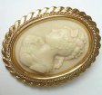 （画像用） アンティーク カメオ ブローチ