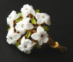 ARTアート刻印　 フラワーブーケブローチ