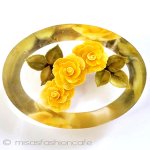 黄色いローズブローチ 黄色いローズブローチ