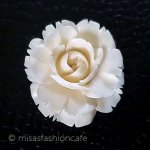 アンティークジュエリー 象牙アイボリーバラの花 アンティークジュエリー 象牙アイボリーバラの花