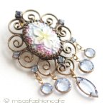 Ｈｏｂｅ刻印　フラワー ペンダント兼ブローチ