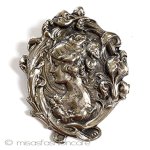 アールヌーヴォー調 アヤメの花　ブローチ