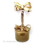 ヴィンテージ　ブローチ リボンプレゼント小物入れ