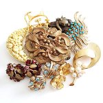 ヴィンテージジュエリー ボタニカルブローチ