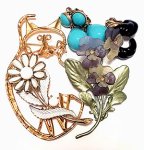 コスチュームジュエリー ブローチ＆イヤリング