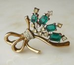 クラウントリファリ Trifariリボンブローチ