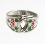 Sterling銀製 ローズのお花リング