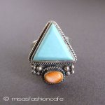 スターリングシルバー925 ターコイズ天然石リング