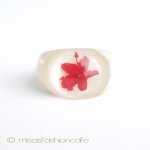 アンティーク　お花リング