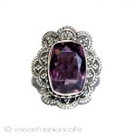 天然石　アメジスト　　 スターリングシルバー