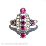 真珠　ルビー　リング　 スターリングシルバー