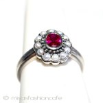 真珠　ルビー　リング　 スターリングシルバー